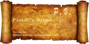 Pintér Vilma névjegykártya